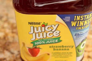 100% Juice watered down - 1 oz juice to 2-3 oz water.